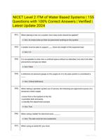 NICET Level 2 ITM of Water Based Systems Questions and Answers(A+ Solution guide)2024 update