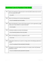 Business Law & Practice Crib Sheet