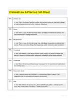 Criminal Law & Practice Crib Sheet