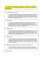 AC-HPAT Chemistry Questions With Complete Solutions.