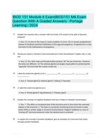 BIOD 151 Module 6 Exam|BIOD151 M6 Exam  Question With A Graded Answers - Portage Learning |  2024 