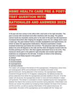 NBME HEALTH CARE PRE & POST-TEST QUESTION WITH RATIONALES AND ANSWERS 2023-2024