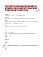 VIVINT SMART HOME PRO FINAL EXAM 2023-2024 QUESTIONS AND ANSWERS LATEST EXAM