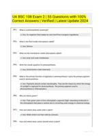 UA BSC 108 Exam 2 | 55 Questions with 100% Correct Answers | Verified | Latest Update 2024