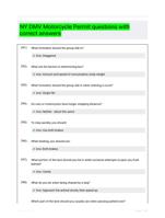 NY DMV Motorcycle Permit questions with correct answers