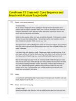 CorePower C1 Class with Cues Sequence and Breath with Posture Study Guide