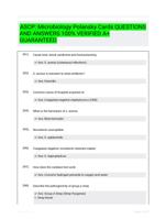 ASCP: Microbiology Polansky Cards QUESTIONS AND ANSWERS 100% VERIFIED A+ GUARANTEED