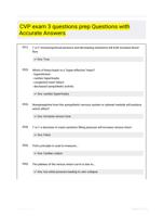 CVP exam 3 questions prep Questions  with Accurate Answers