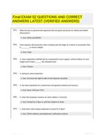 Final Exam Questions and Answers Part one 2024/2025  already graded A+