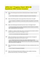 APES Unit 7 Progress Check: MCQ |24 Questions| With Correct Answers.