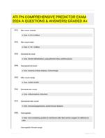 ATI PN COMPREHENSIVE PREDICTOR/ ATI PN COMPREHENSIVE PREDICTOR REAL EXAM 170 QUESTIONS AND VERIFIED ANSWERS  LATEST UPDATE// GRADED A+