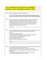 ATI comprehensive predictor remediation questions with completed solutions 2023