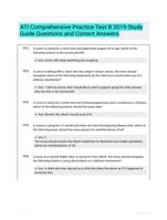 ATI Comprehensive Practice Test B 2019 Study Guide Questions and Correct Answers