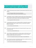 Test Questions & Answers 25 CORRECTLY ANSWERED QUESTIONS LATEST UPDATE