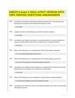 GEB3213 exam 2 2024 LATEST VERSION WITH 100% VERIFIED QUESTIONS ANDANSWERS