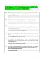 DTS (Basic) - DTS Travel Documents (DTS 101) Questions and Answers 100% Pass