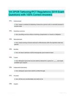 VA DPOR Tattooing/PCT Regulations 2019 EXAM QUESTIONS (39 TERMS) WITH VERIFIED DEFINITIONS UPDATED 2024