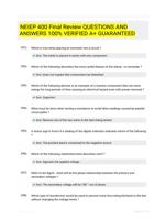 NEIEP 400 Final Review QUESTIONS AND ANSWERS 100% VERIFIED A+ GUARANTEED