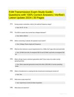 PJM Transmission Exam Study Guide | Questions with 100% Correct Answers | Verified | Latest Update 2024 | 30 Pages