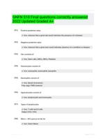 GNFN 510 Final questions correctly answered 2022 Updated Graded A+