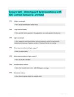 Secure Wifi - Watchguard Test Questions with 100 Correct Answers | Verified