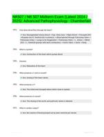 NR507 / NR 507 Midterm Exam (Latest 2024 / 2025): Advanced Pathophysiology - Chamberlain