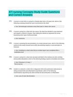 ATI nursing Concepts Study Guide Questions and Correct Answers