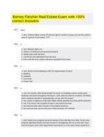 Barney Fletcher Real Estate Exam with 100% correct Answers