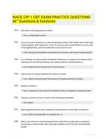 NACE CIP 1 CBT EXAM PRACTICE QUESTIONS - Questions & Solutions