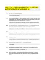 NACE CIP 1 CBT EXAM PRACTICE QUESTIONS LATEST UPDATE NEW GRADED A+