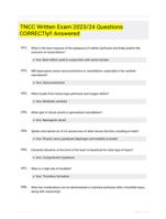 TNCC Written Exam 2023/24 Questions  CORRECTly!! Answered 