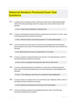 Maternal Newborn Proctored Exam Test Questions