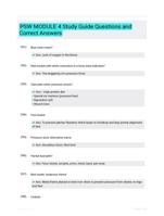 PSW MODULE 4 Study Guide Questions and Correct Answers