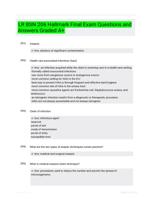 LR BSN 206 Hallmark Final Exam Questions and Answers Graded A+