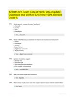 ARDMS SPI Exam (Latest 2023/ 2024 Update) Questions and Verified Answers| 100% Correct| Grade A