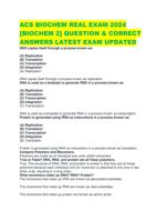 ACS BIOCHEM REAL EXAM 2024 [BIOCHEM 2] QUESTION & CORRECT ANSWERS LATEST EXAM UPDATED