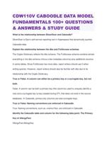 CDW110V CABOODLE DATA MODEL FUNDAMENTALS 100+ QUESTIONS & ANSWERS & STUDY GUIDE