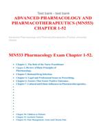 ADVANCED PHARMACOLOGY AND PHARMACOTHERAPEUTICS (MN553)   CHAPTER 1-52