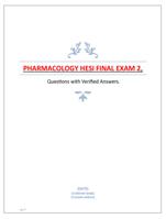 PHAMACOLOGY HESI FINAL PRACTISE EXAM 1