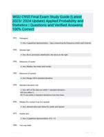 WGU C955 Final Exam Study Guide (Latest 2023/ 2024 Update) Applied Probability and Statistics | Questions and Verified Answers| 100% Correct