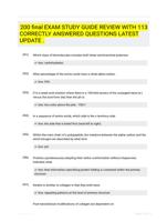 200 final EXAM STUDY GUIDE REVIEW WITH 113 CORRECTLY ANSWERED QUESTIONS LATEST UPDATE   .