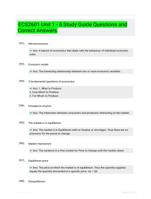 ECS2601 Unit 1 - 5 Study Guide Questions and Correct Answers