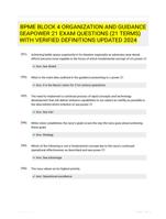 BPME BLOCK 4 ORGANIZATION AND GUIDANCE SEAPOWER 21 EXAM QUESTIONS (21 TERMS) WITH VERIFIED DEFINITIONS UPDATED 2024