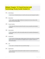 Milady Chapter 10 Facial Devices and Technology Study Guide Graded A+