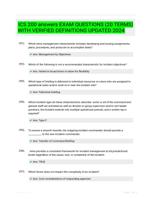 ICS 200 answers EXAM QUESTIONS (20 TERMS) WITH VERIFIED DEFINITIONS UPDATED 2024