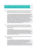 RN Pediatric Nursing Online Practice 2023 B Study Guide Questions and Correct Answers