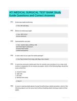 ATI MEDICAL SURGICAL TEST BANK  Study Guide Questions and Correct Answers