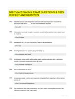 608 Type 2 Practice EXAM QUESTIONS & 100% PERFECT ANSWERS 2024