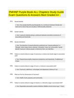 PMHNP Purple Book ALL Chapters Study Guide Exam Questions & Answers Best Graded A+ . 