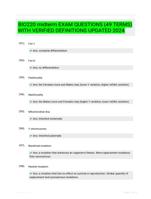 BIO220 midterm EXAM QUESTIONS (49 TERMS) WITH VERIFIED DEFINITIONS UPDATED 2024